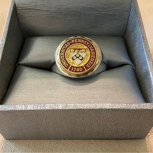 14K Gold Plated Sterling Silver UNIVERSITY OF PENNSYLVANIA Ring